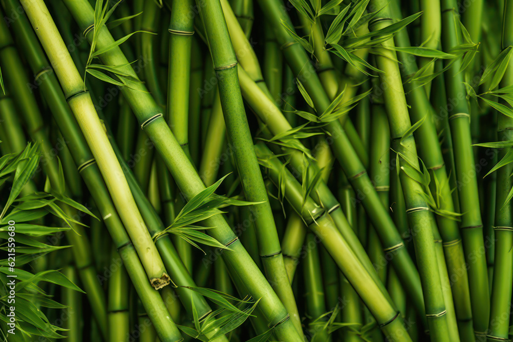 Fototapeta premium Serene Green Bamboo Background