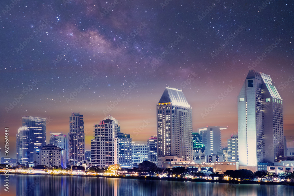 View of cityscape at Night, View of cityscape at Night,