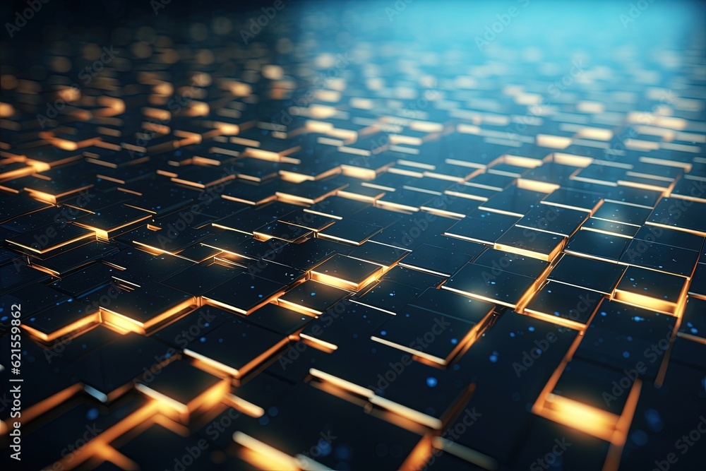 Fototapeta premium abstract futuristic background with pink blue glowing neon moving high speed wave lines and bokeh lights. Data transfer concept Fantastic wallpaper