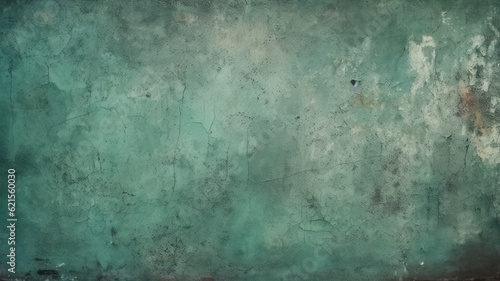 Vintage Green Concrete Wall: Textured Background with Tonal Paint