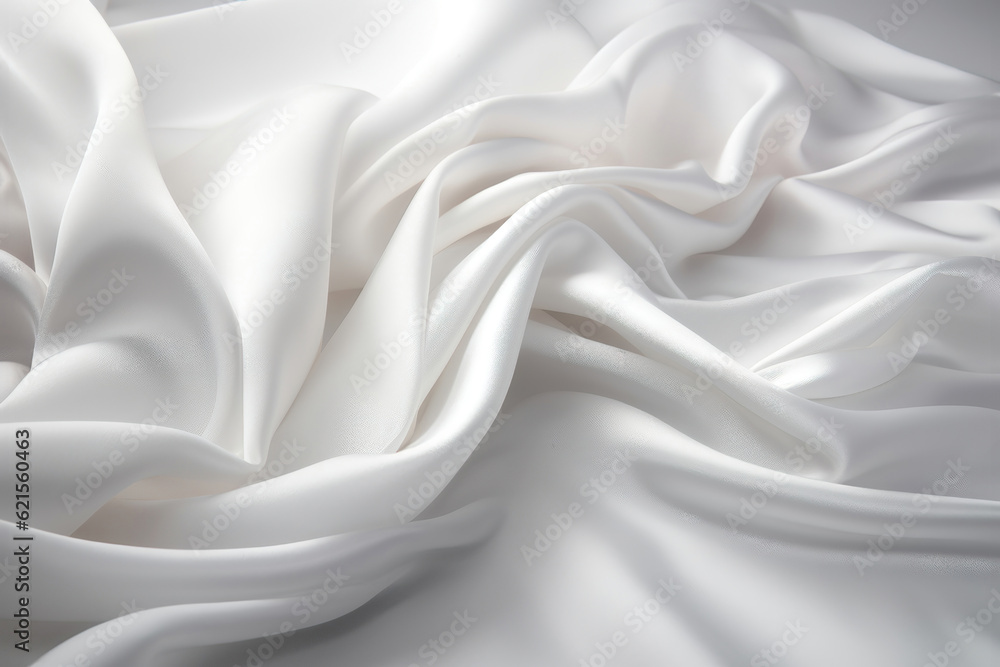 Obraz premium Plain white background, cloth, fabric, floating. AI generated