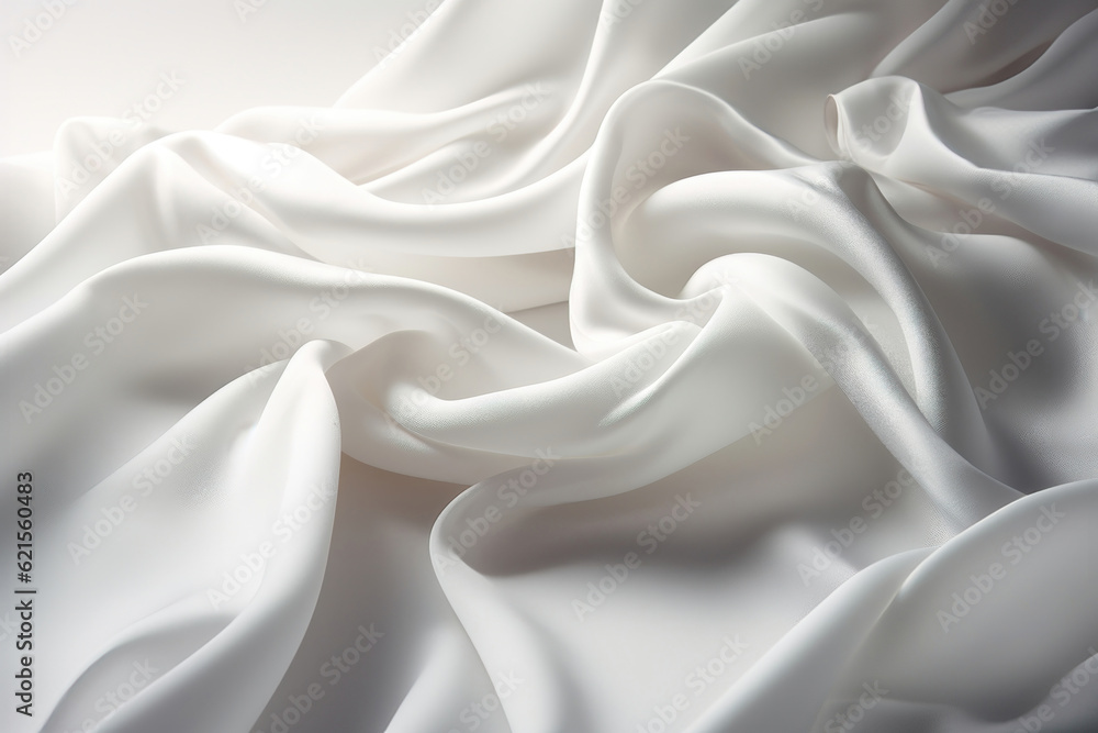 Obraz premium Plain white background, cloth, fabric, floating. AI generated
