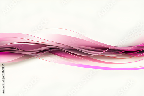 digital Art of thin horizontal pink smoke Line, bright Background. generative ai