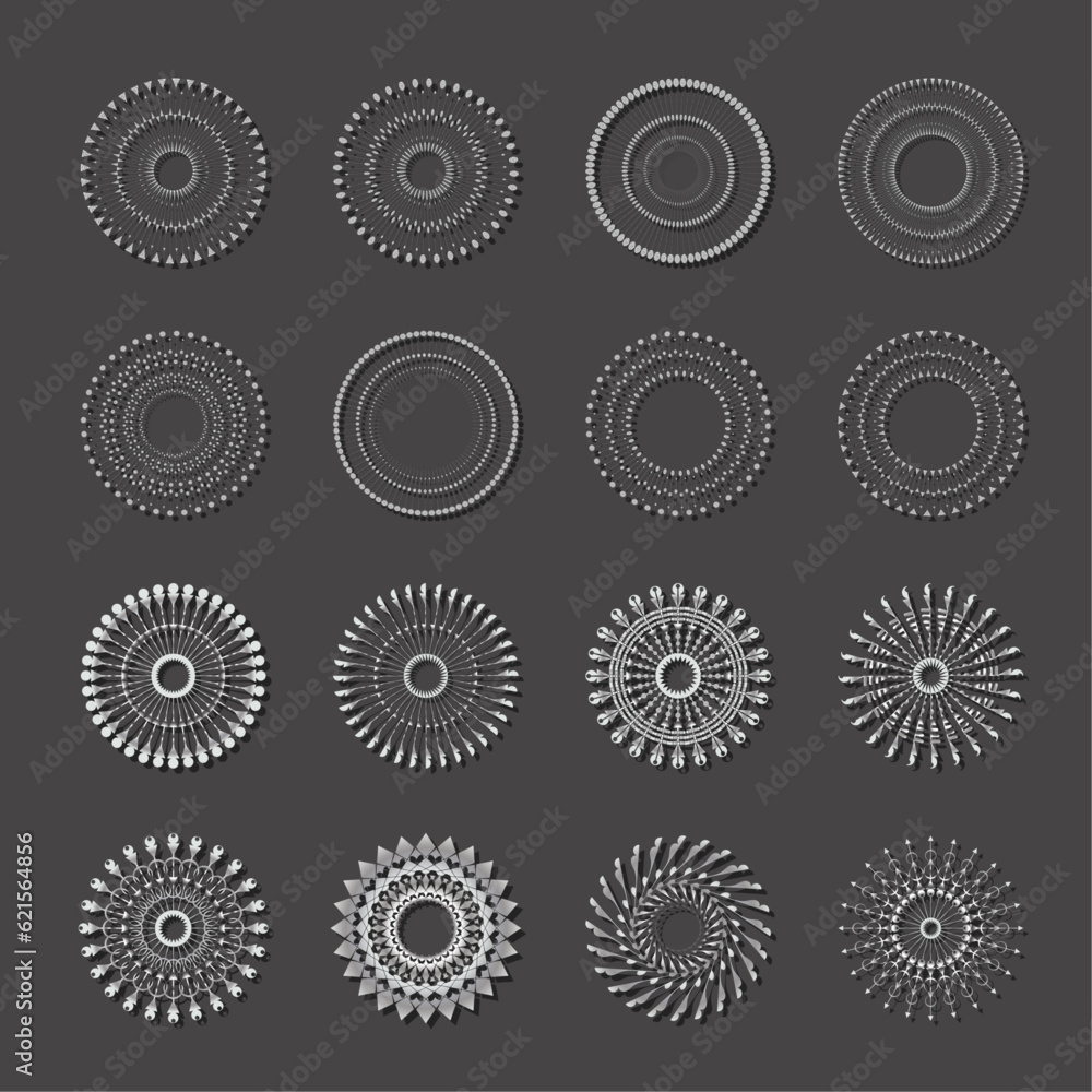 Design spiral dots backdrop. Abstract monochrome background. Vector-art illustration. No gradient, Trendy design element for the frame, round logo, sign, symbol, web, prints, posters, template, patter Design spiral dots backdrop. Abstract monochrome background. Vector-art illustration. No gradient, Trendy design element for the frame, round logo, sign, symbol, web, prints, posters, template, patter