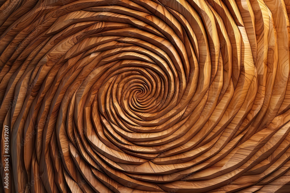 Close up of wooden spiral Close up of wooden spiral