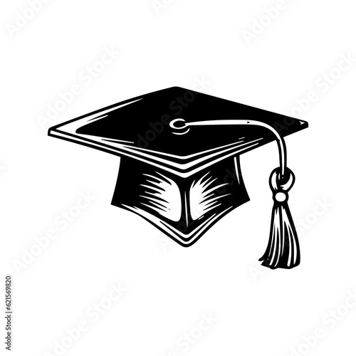 graduation cap silhouette illustration 