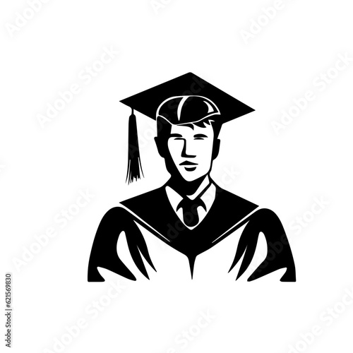 graduation cap silhouette illustration 