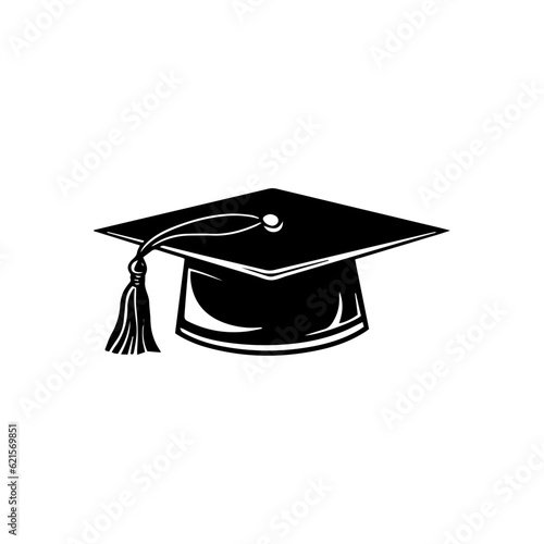 graduation cap silhouette illustration 