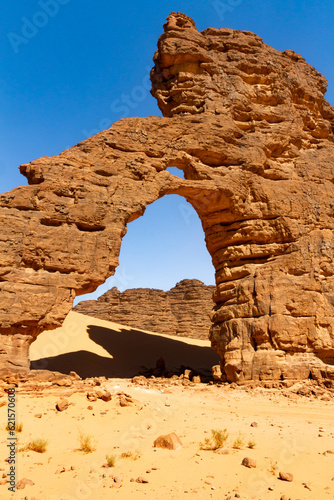 Tikoubaouine Arch - amazing rock formation at Tikoubaouine. Tassili n'Ajjer National Park, Algeria
