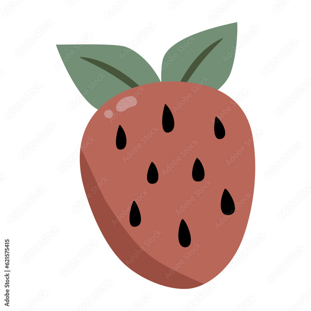 Obraz premium strawberry Cute Sticker Illustration Element