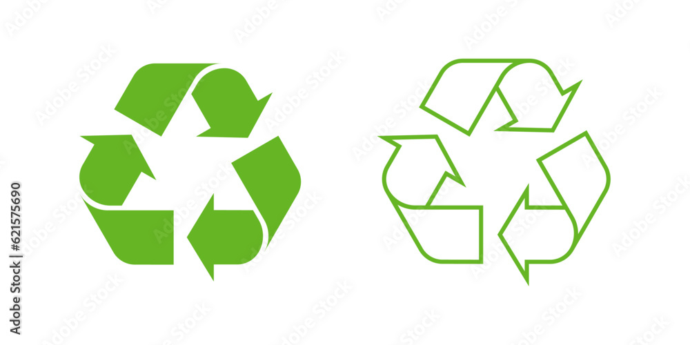 Recycle symbol set Recycle symbol set