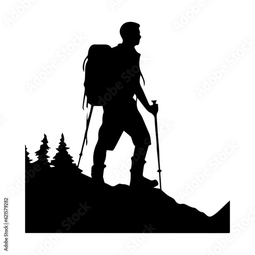 hiker silhouette illustration 