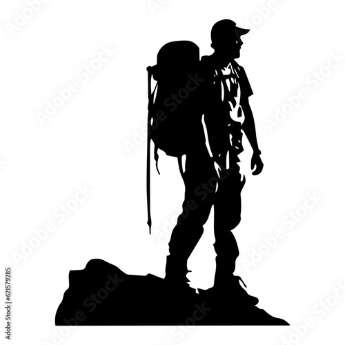 hiker silhouette illustration 