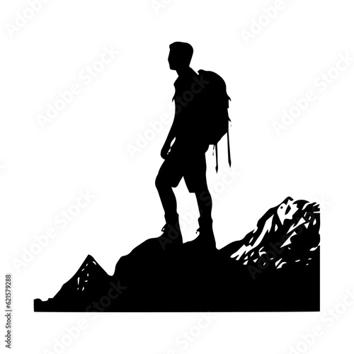 hiker silhouette illustration 