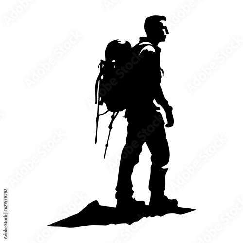 hiker silhouette illustration 