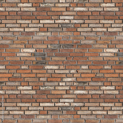 3d illustration of terracotta brick surface texture, brick material