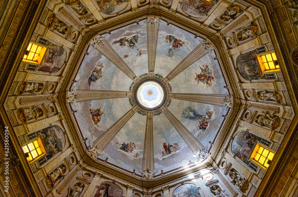 Interior of the church of San Donato in Civita di Bagnoregio Viterbo Lazio Italy
