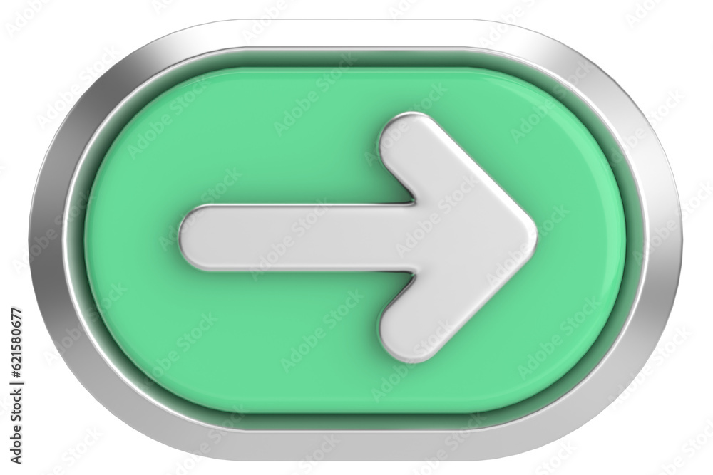 Next button. Continue button. 3D illustration. Next button. Continue button. 3D illustration.