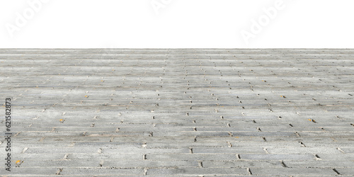 3d illustration of unburnt brick floor isolated on transparent, human eye view photo