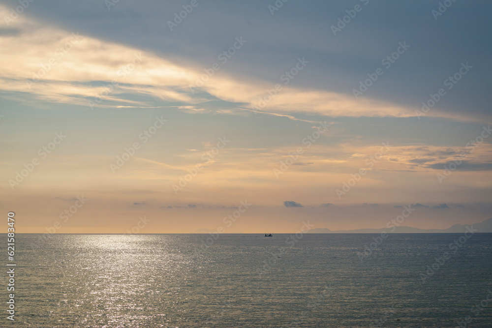 Coucher de soleil en bord de mer en Campanie Coucher de soleil en bord de mer en Campanie
