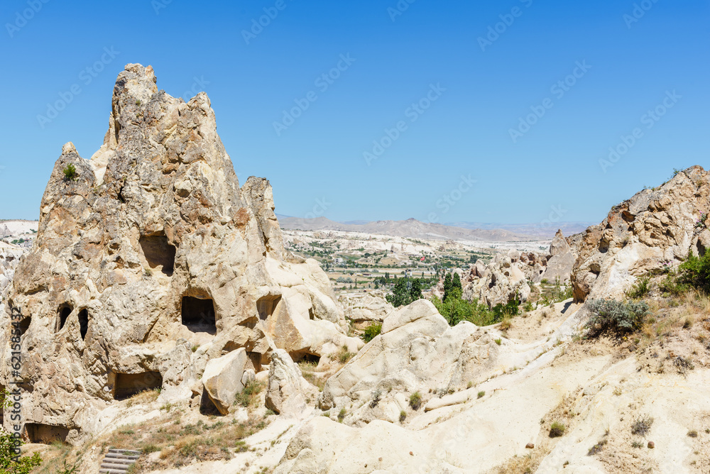 Rock formations, cave houses in Goreme open air museum in Nevsehir, Cappadocia, Turkey. Rock formations, cave houses in Goreme open air museum in Nevsehir, Cappadocia, Turkey.