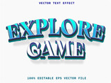 explore game text effect editable 3d text