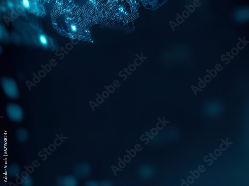 Wallpaper Mural Abstract blue technology hexagonal background  Torontodigital.ca