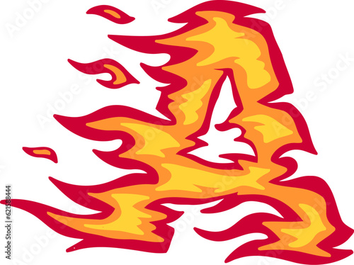 Fire Alphabet Letter A