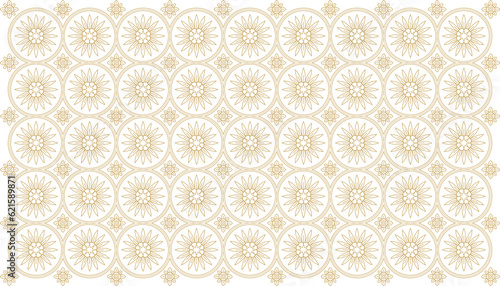 Line art pattern asian style banner background