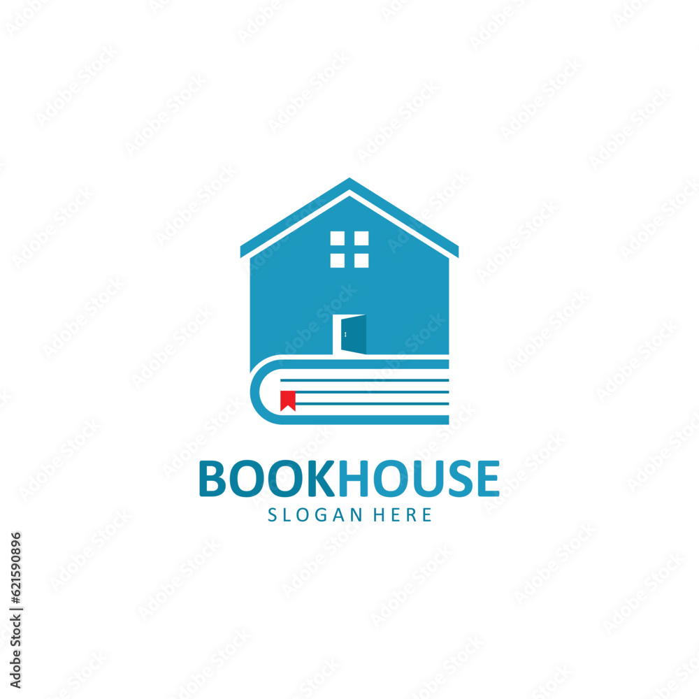 Book House Logo Template Vector Illustration Book House Logo Template Vector Illustration