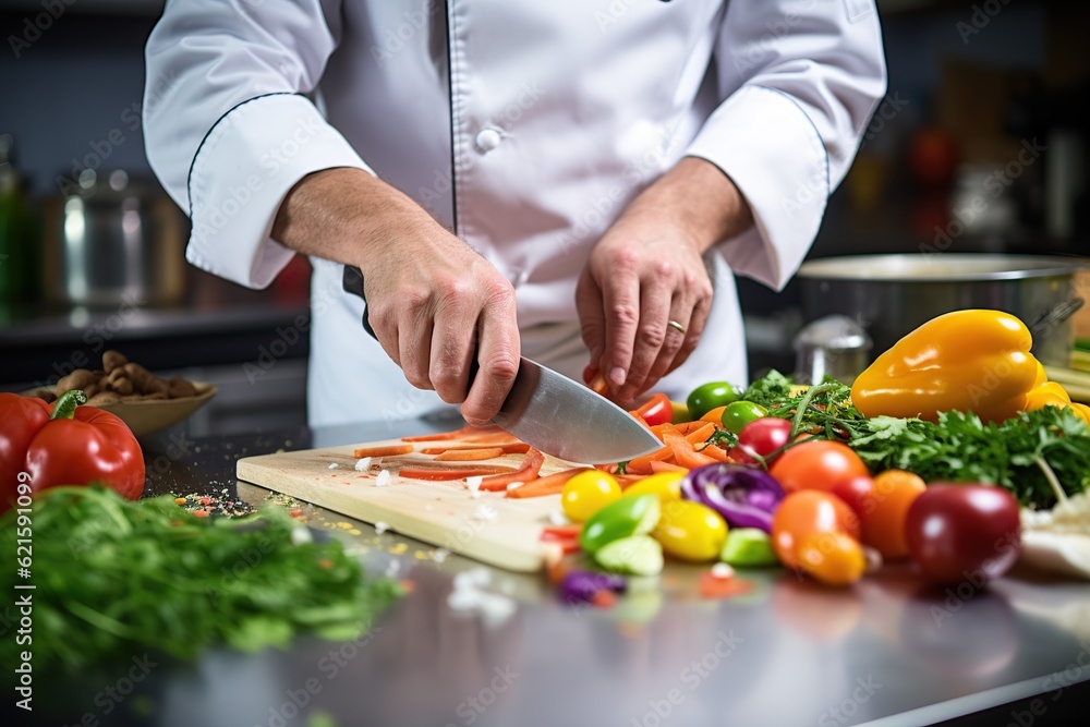 chef cooking food kitchen restaurant cutting cook hands hotel man male knife preparation fresh preparing concept