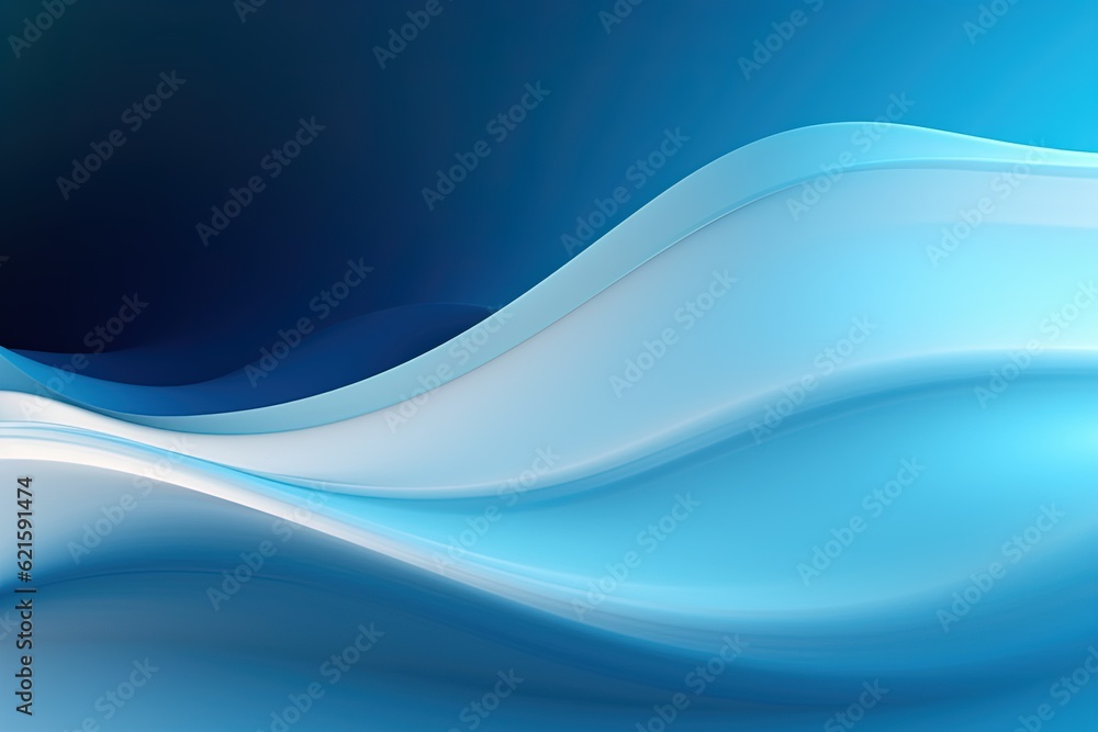 Abstract Wavy Wallpaper color Cyan & Blue. Generative AI. Abstract Wavy Wallpaper color Cyan & Blue. Generative AI.