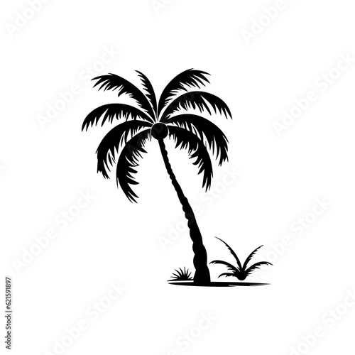 palm tree silhouette illustration 