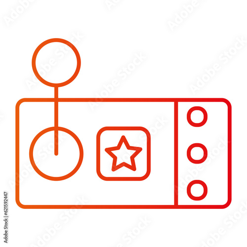 This icon is used on websites, apps or other media to indicate that the content is related to a game on a game console. This icon helps the user to quickly identify the type of game or platform being 