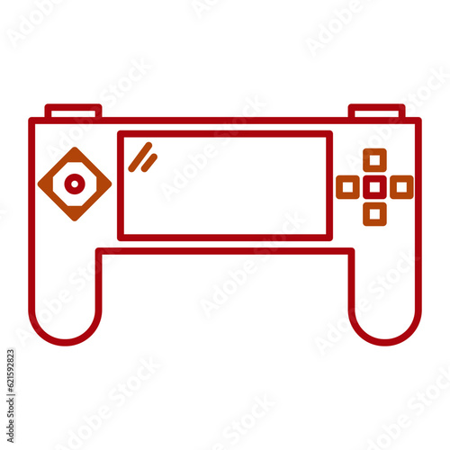 This icon is used on websites, apps or other media to indicate that the content is related to a game on a game console. This icon helps the user to quickly identify the type of game or platform being 
