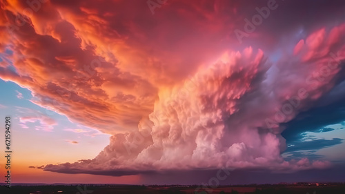 Breathtaking Timelapse video of dramatic clouds. Generative ai
