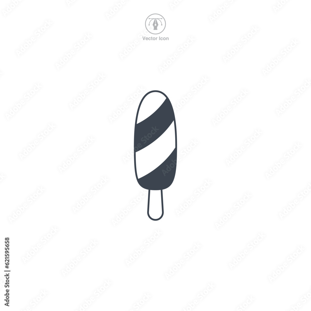 Ice Pop icon symbol vector illustration isolated on white background Ice Pop icon symbol vector illustration isolated on white background