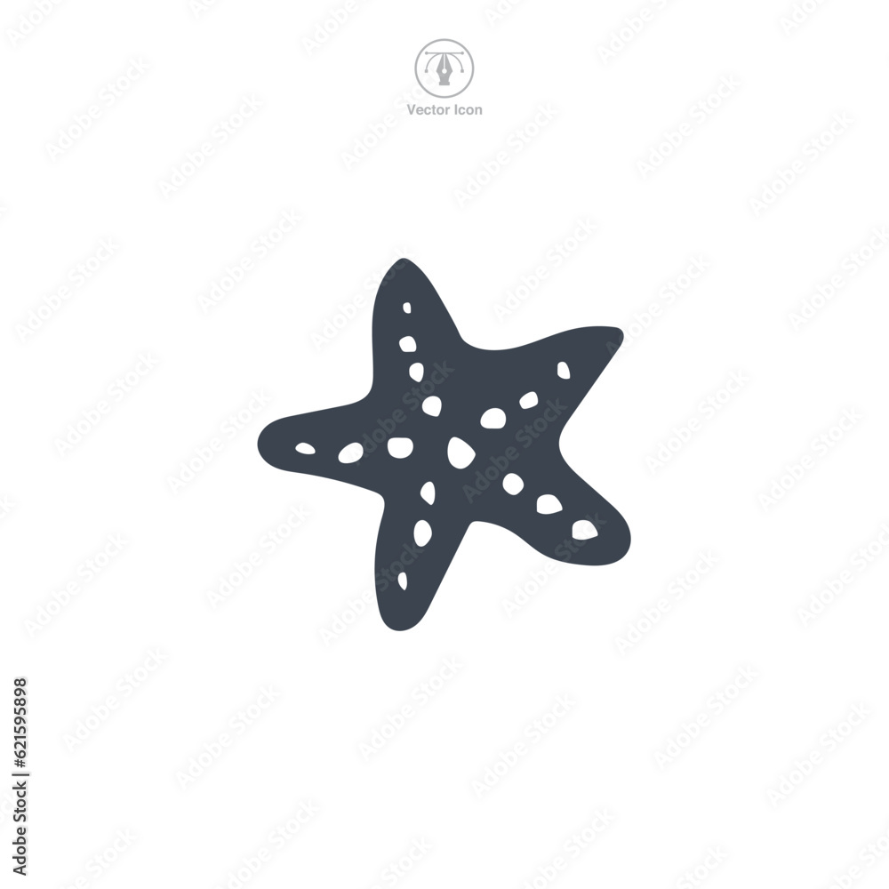 Starfish icon symbol vector illustration isolated on white background Starfish icon symbol vector illustration isolated on white background