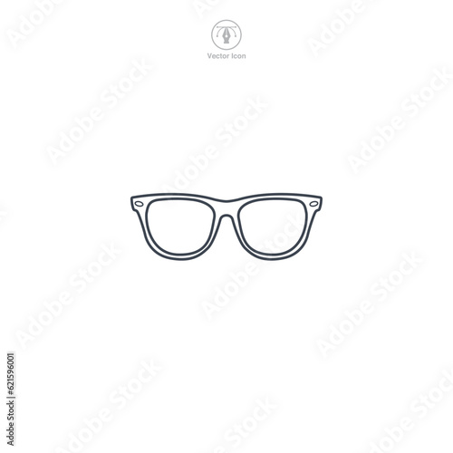 Sunglasses icon symbol vector illustration isolated on white background