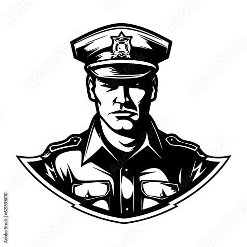 police officer silhouette illustration 