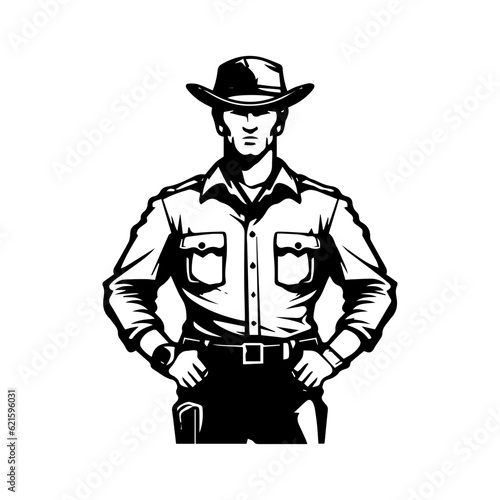 police officer silhouette illustration 