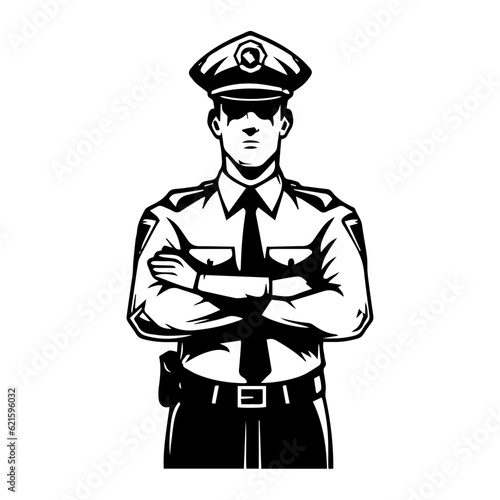 police officer silhouette illustration 