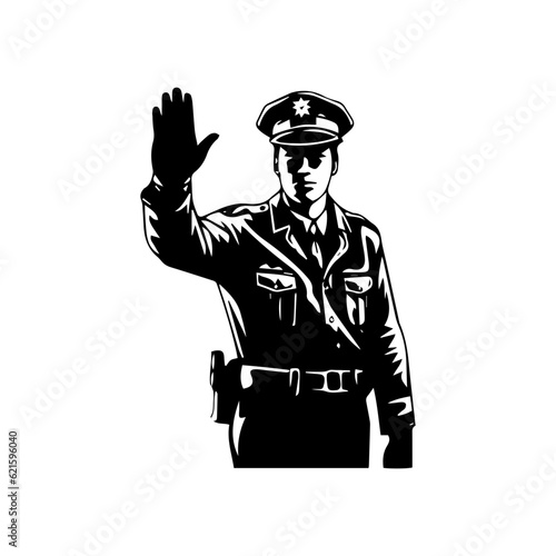 police officer silhouette illustration 