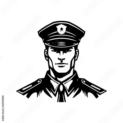 police officer silhouette illustration 