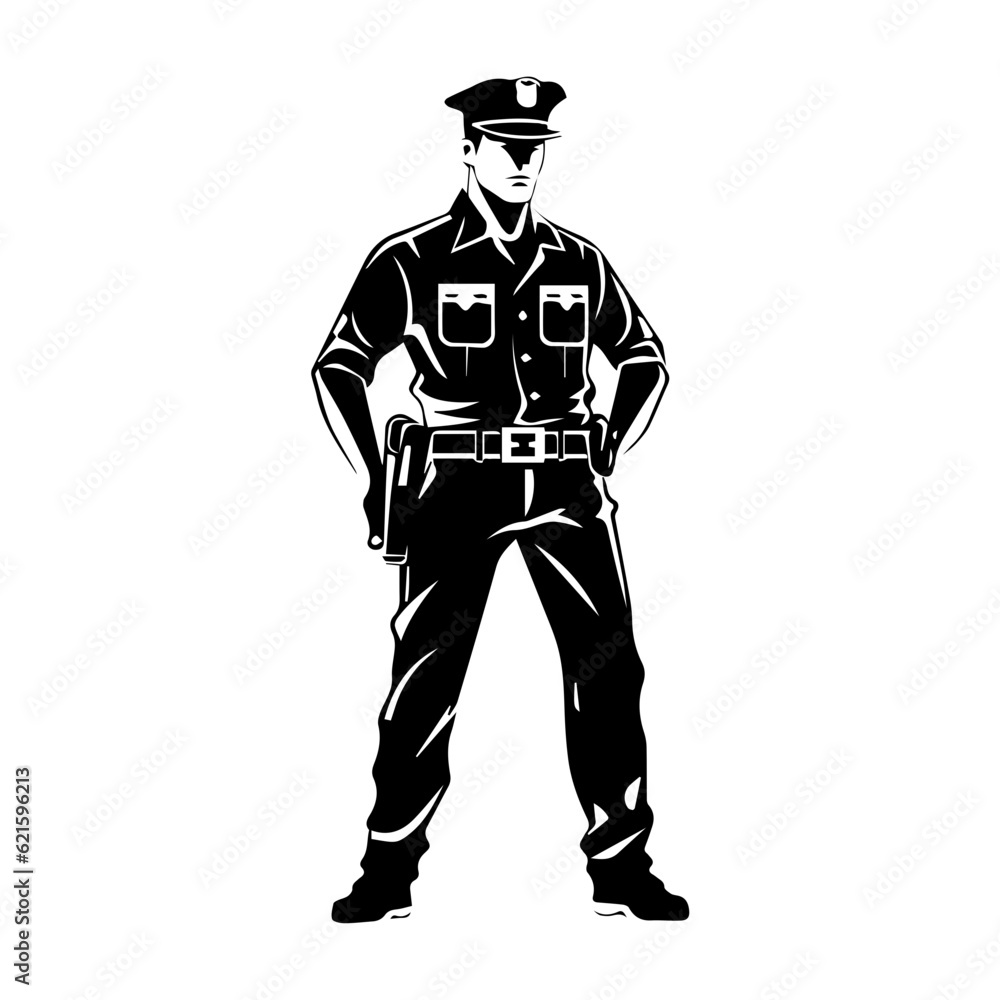 police officer silhouette illustration police officer silhouette illustration