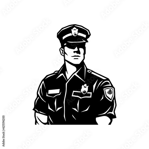 police officer silhouette illustration 