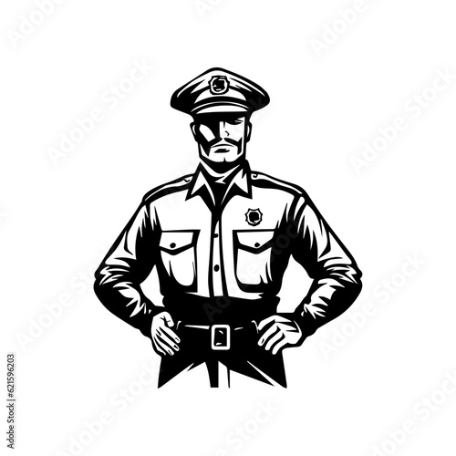 police officer silhouette illustration 