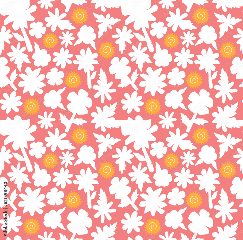 Solarpunk Garden Summer Spring kids floral ombre gradient airbrush sun flower pattern repeat print Solarpunk Garden Summer Spring kids floral ombre gradient airbrush sun flower pattern repeat print