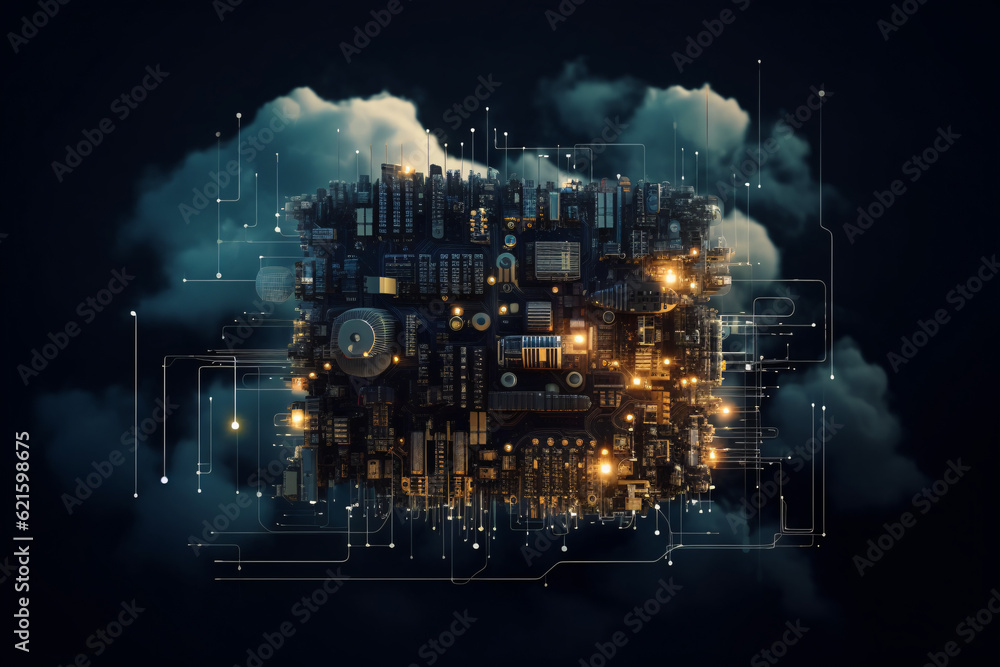 Obraz premium Cloud Computing