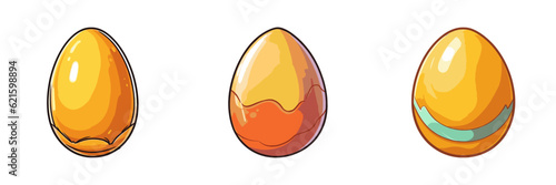 Cartoon egg icon. Vector illustration.